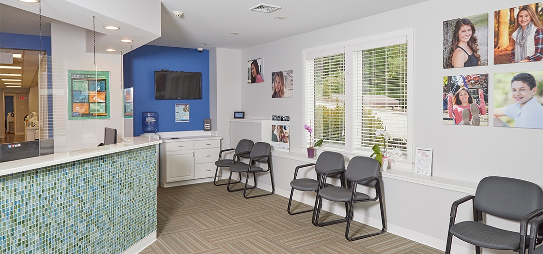 Orthodontic office reception area