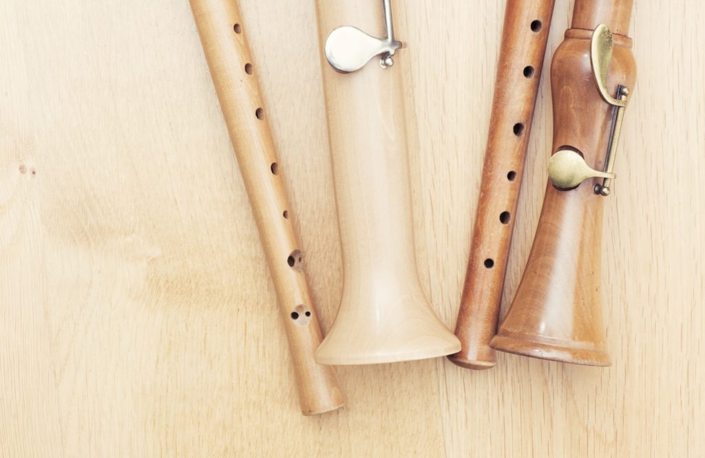 Display of woodwind instruments